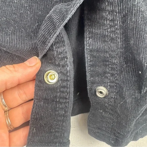 Old Navy Black Corduroy Denim Button-Front Overall Dress Girls XL 12 Y2K 90s - Picture 7 of 8